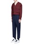 Figure View - Click To Enlarge - MARNI - Raw edge neckline tropical wool shirt