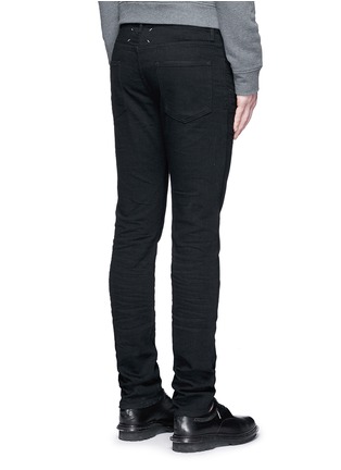 Back View - Click To Enlarge - MAISON MARGIELA - Raw denim slim fit jeans