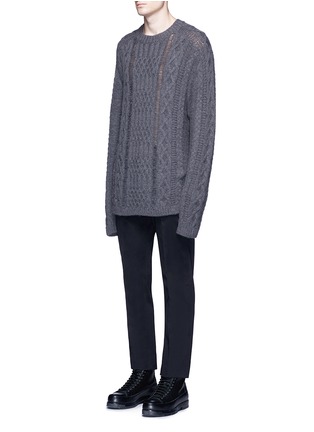 Figure View - Click To Enlarge - MAISON MARGIELA - Mix cable knit sweater