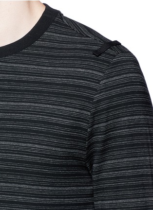 Detail View - Click To Enlarge - MAISON MARGIELA - Stripe ribbon trim T-shirt