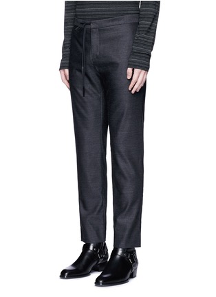 Front View - Click To Enlarge - MAISON MARGIELA - Drawstring wool pants