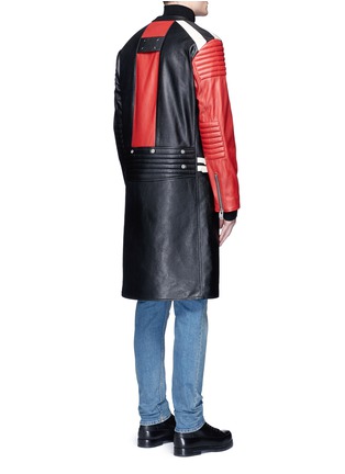 Back View - Click To Enlarge - MAISON MARGIELA - Deconstructed leather biker coat