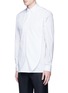 Front View - Click To Enlarge - MAISON MARGIELA - Oversize bib cotton poplin shirt