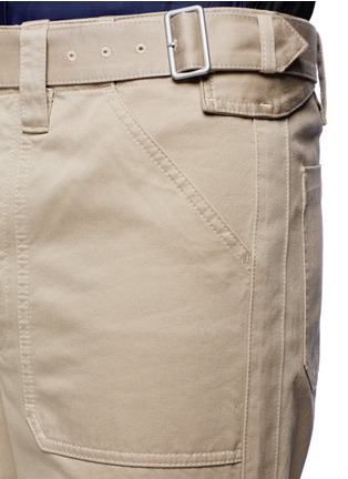 Detail View - Click To Enlarge - MAISON MARGIELA - Belted stirrup twill cargo pants