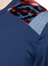Detail View - Click To Enlarge - MAISON MARGIELA - Velvet and denim patchwork T-shirt
