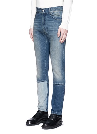 Front View - Click To Enlarge - MAISON MARGIELA - Slim fit vintage wash panelled jeans