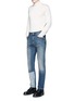 Figure View - Click To Enlarge - MAISON MARGIELA - Slim fit vintage wash panelled jeans
