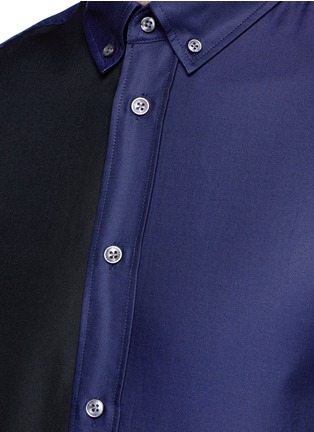 Detail View - Click To Enlarge - MAISON MARGIELA - Colourblock cotton poplin shirt