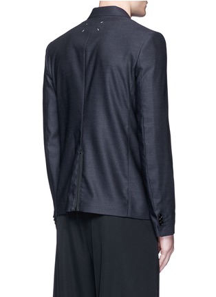 Back View - Click To Enlarge - MAISON MARGIELA - Patch pocket wool blazer