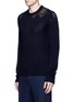 Front View - Click To Enlarge - MAISON MARGIELA - Wool mixed gauge knit sweater