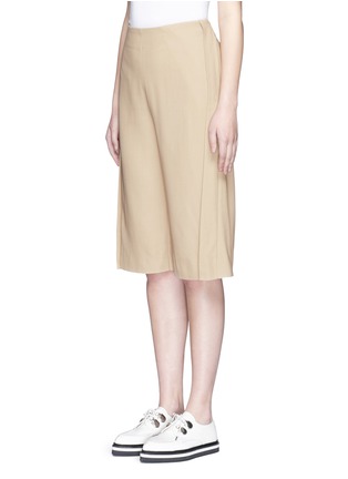 Front View - Click To Enlarge - ACNE STUDIOS - 'Caryn' foldover pleat crepe shorts