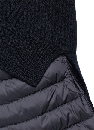 Detail View - Click To Enlarge - MONCLER - 'ABITO' WOOL-CASHMERE PADDED DOWN SWEATER DRESS