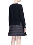 Back View - Click To Enlarge - MONCLER - 'ABITO' WOOL-CASHMERE PADDED DOWN SWEATER DRESS