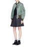 Figure View - Click To Enlarge - MONCLER - 'ABITO' WOOL-CASHMERE PADDED DOWN SWEATER DRESS