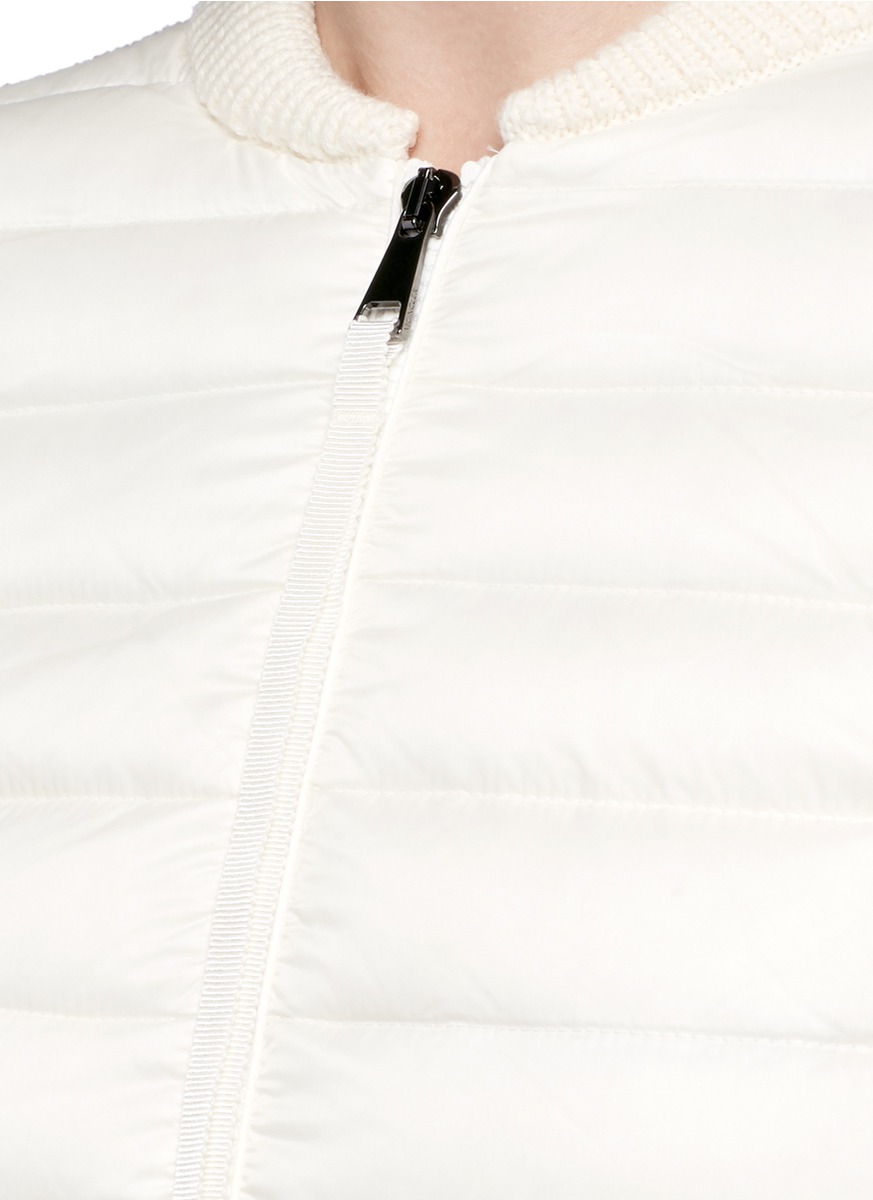 MONCLER 针织羊毛拼接羽绒外套