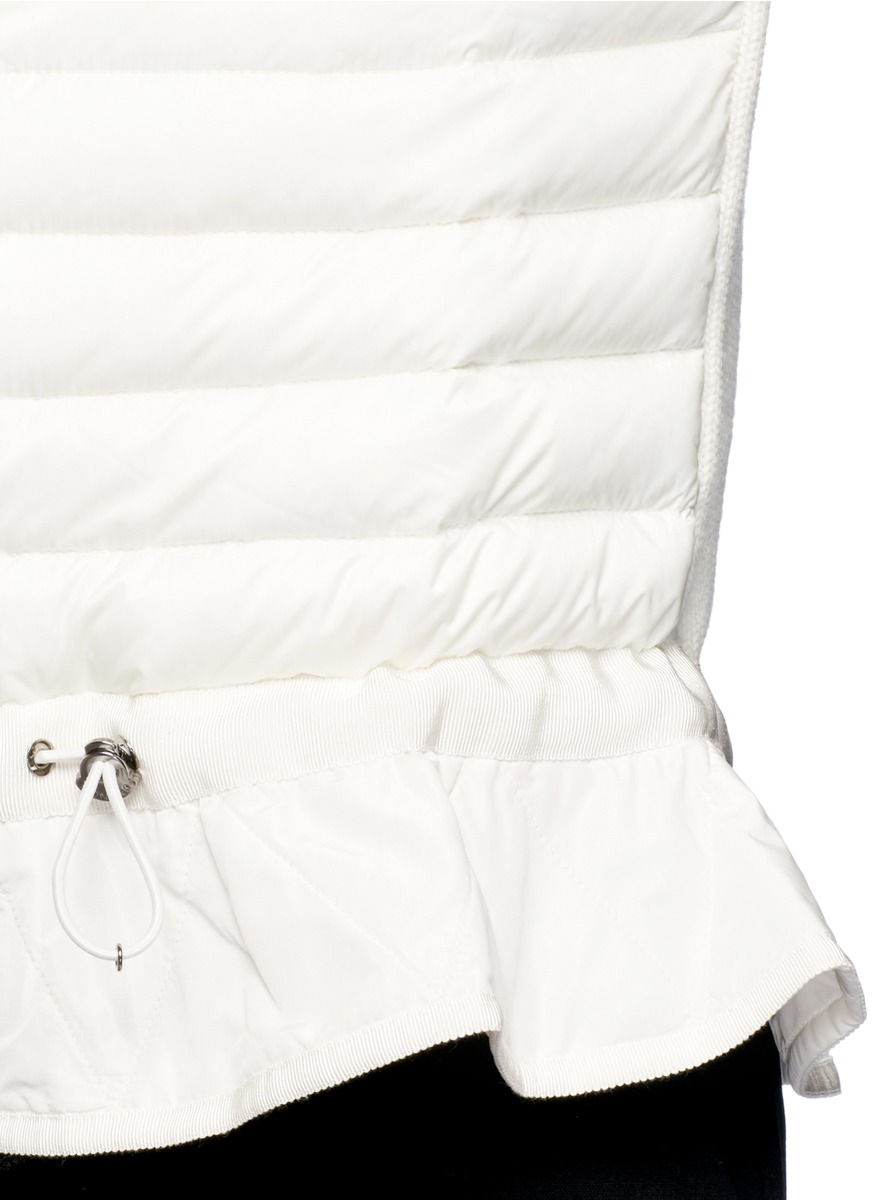 MONCLER 针织羊毛拼接羽绒外套