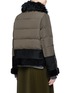 Back View - Click To Enlarge - MONCLER - Fur trim hooded down jacket