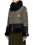 Front View - Click To Enlarge - MONCLER - Fur trim hooded down jacket