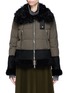 Main View - Click To Enlarge - MONCLER - Fur trim hooded down jacket