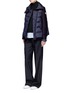 Figure View - Click To Enlarge - MONCLER - 'Laurine' virgin wool blend sleeve quilted down jacket
