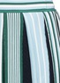 Detail View - Click To Enlarge - MSGM - Asymmetric pleat stripe cotton knit layer skirt