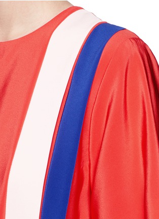 Detail View - Click To Enlarge - MSGM - Stripe silk crepe dress