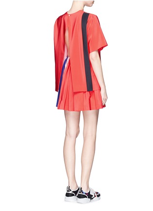 Figure View - Click To Enlarge - MSGM - Stripe silk crepe dress
