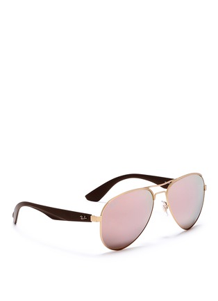 Figure View - Click To Enlarge - RAY-BAN - RB3523' metal aviator mirror sunglasses