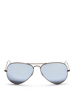 Main View - Click To Enlarge - RAY-BAN - 'Aviator Flash Lenses' metal sunglasses