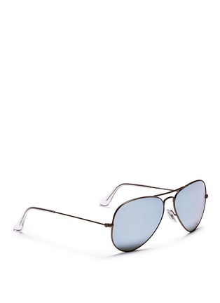 Figure View - Click To Enlarge - RAY-BAN - 'Aviator Flash Lenses' metal sunglasses