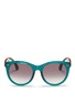 Main View - Click To Enlarge - TOMS - 'Margeaux' round D-frame translucent acetate sunglasses
