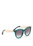 Figure View - Click To Enlarge - TOMS - 'Margeaux' round D-frame translucent acetate sunglasses