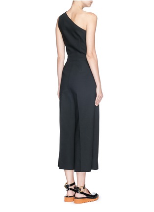 Back View - Click To Enlarge - MSGM - Petal appliqué patchwork crepe culottes jumpsuit