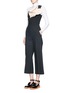 Figure View - Click To Enlarge - MSGM - Petal appliqué patchwork crepe culottes jumpsuit