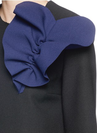 Detail View - Click To Enlarge - MSGM - Petal appliqué patchwork double crepe dress