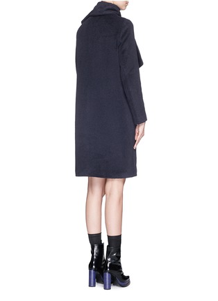 Back View - Click To Enlarge - MSGM - Brushed wool felt sash panel coat