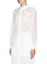 Front View - Click To Enlarge - SEE BY CHLOÉ - Lace patchwork schiffli embroidery shirt