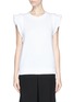 Main View - Click To Enlarge - SEE BY CHLOÉ - Ruffle sleeve cotton fleece top