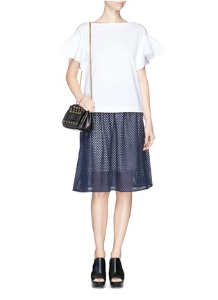 Figure View - Click To Enlarge - SEE BY CHLOÉ - Split flutter sleeve T-shirt