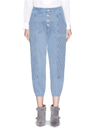 Main View - Click To Enlarge - SEE BY CHLOÉ - Quilted button up denim pants