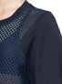 Detail View - Click To Enlarge - SEE BY CHLOÉ - Eyelet lace front jersey top