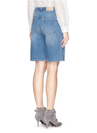 Back View - Click To Enlarge - SEE BY CHLOÉ - Braided denim Bermuda shorts