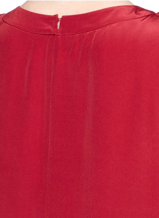 Detail View - Click To Enlarge - SEE BY CHLOÉ - Ruffle trim silk crepe de Chine dress