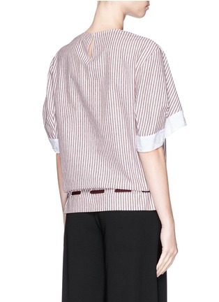 Back View - Click To Enlarge - SEE BY CHLOÉ - Stripe cotton broadcloth top