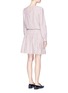 Back View - Click To Enlarge - SEE BY CHLOÉ - Stripe woven cotton blouson dress