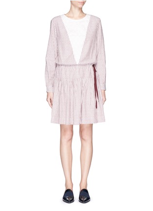 Main View - Click To Enlarge - SEE BY CHLOÉ - Stripe woven cotton blouson dress