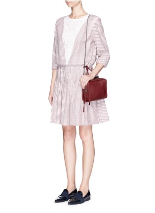 Figure View - Click To Enlarge - SEE BY CHLOÉ - Stripe woven cotton blouson dress