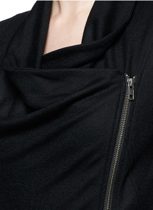 Detail View - Click To Enlarge - HELMUT LANG - 'Sonar' drape front wool knit jacket
