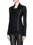 Front View - Click To Enlarge - HELMUT LANG - 'Sonar' drape front wool knit jacket