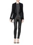 Figure View - Click To Enlarge - HELMUT LANG - 'Sonar' drape front wool knit jacket